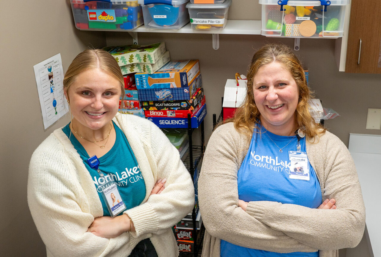 Aubrey Welke, CCC-SLP, speech language pathologist and Alyssa Wanner, CCC-SLP, speech language patholist at NorthLakes Community Clinic